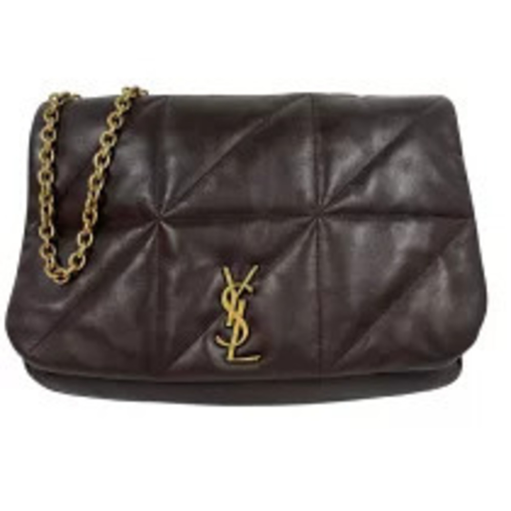 Saint Laurent Jamie Lambskin Shoulder Bag Brown